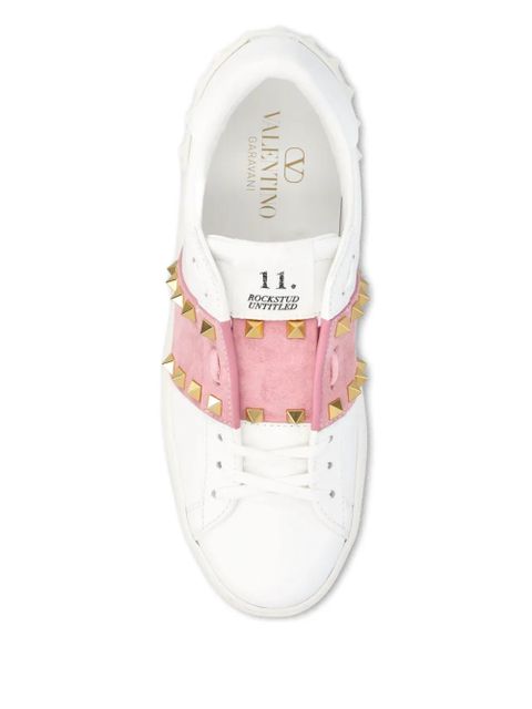 Valentino Garavani stud-embellished lace-up sneakers - White