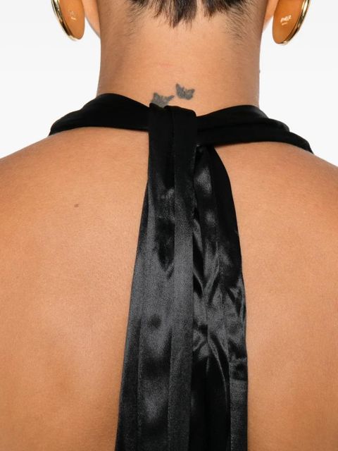 Marni halterneck satin dress - Black