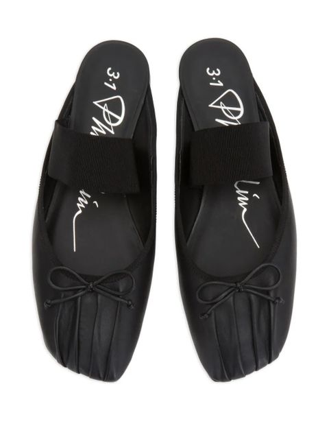 3.1 Phillip Lim elastic-band bow mules - Black