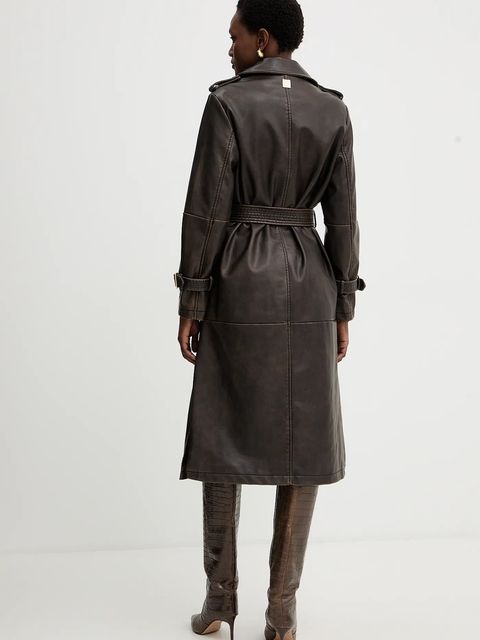 Fracomina płaszcz kolor brązowy FS25WC7001P41101