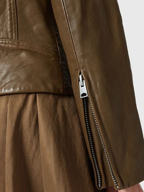 AllSaints kurtka skórzana DALBY BIKER damska kolor brązowy W099LB