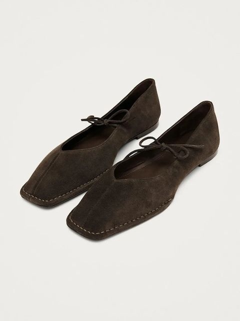 Alohas baleriny zamszowe Sway kolor brązowy S100946-01 - zdjęcie produktu nr 2