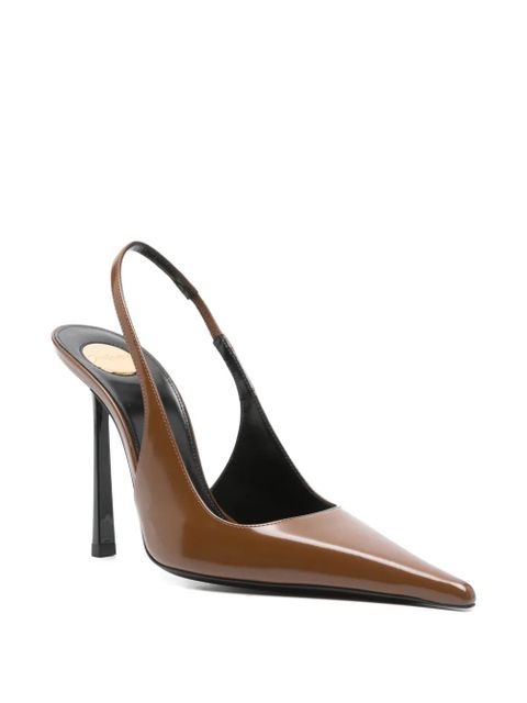 Saint Laurent 110mm Vendome slingback pointed-toe pumps - Brown
