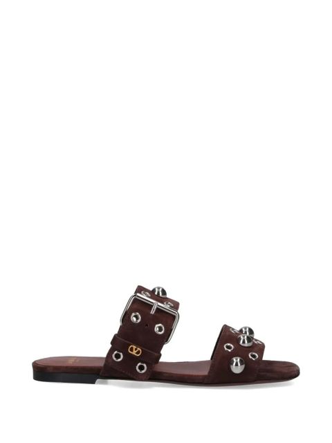 Valentino Garavani Nellcôte studs buckle sandals - Brown - zdjęcie produktu nr 1