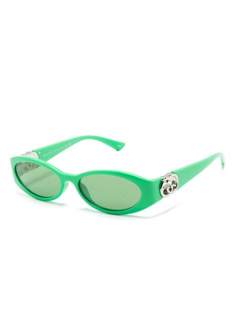 Gucci Eyewear Hailey oval-frame sunglasses - Green - zdjęcie produktu nr 2