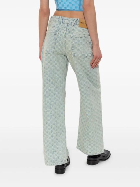 MISBHV monogram-jacquard jeans - Blue