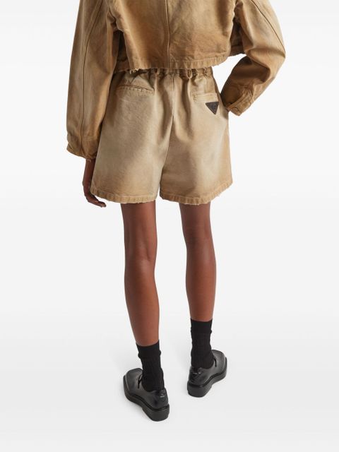 Prada pleat-detailing shorts - Neutrals