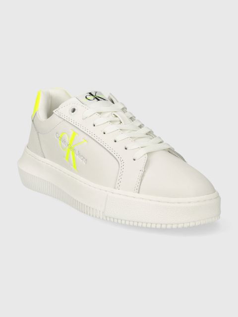 Calvin Klein Jeans sneakersy skórzane YW0YW00823 CHUNKY CUPSOLE MONOLOGO W - zdjęcie produktu nr 1