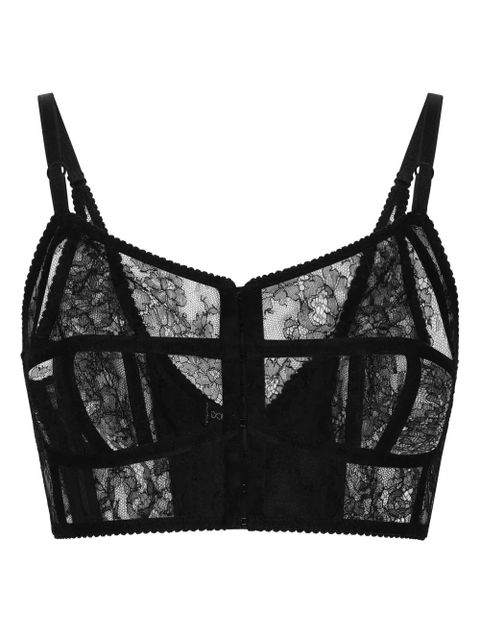 Dolce & Gabbana lace-detailing bustier bra - Black - zdjęcie produktu nr 1