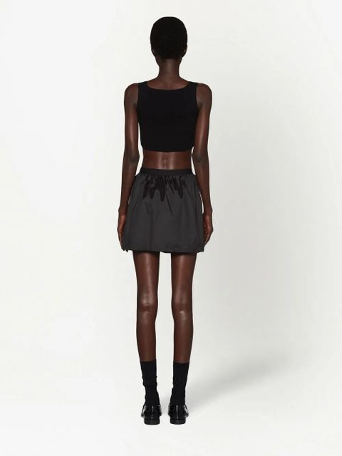 Miu Miu cropped logo-knit tank top - Black