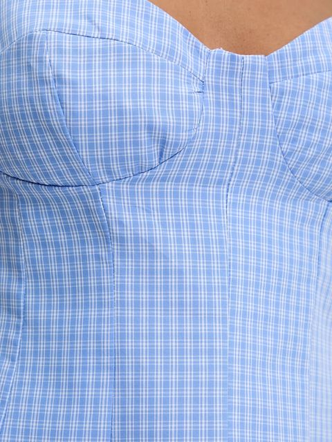 Answear.LAB sukienka bawełniana kolor niebieski mini rozkloszowana