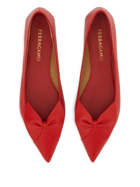 Ferragamo Bow ballerina shoes - Red - zdjęcie produktu nr 2