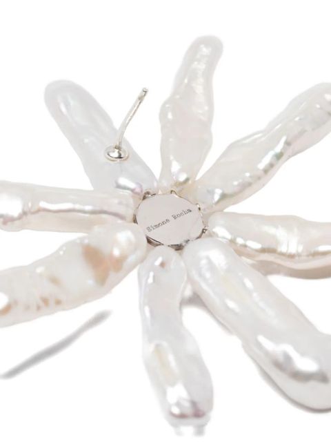 Simone Rocha flower-design earrings - Silver