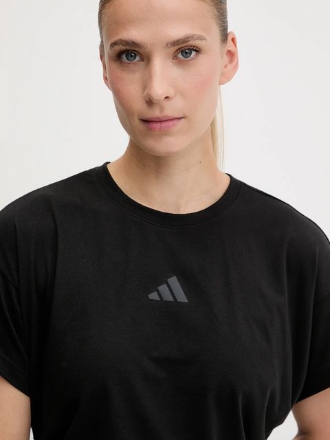 adidas Performance t-shirt treningowy POWER damski kolor czarny JX1190