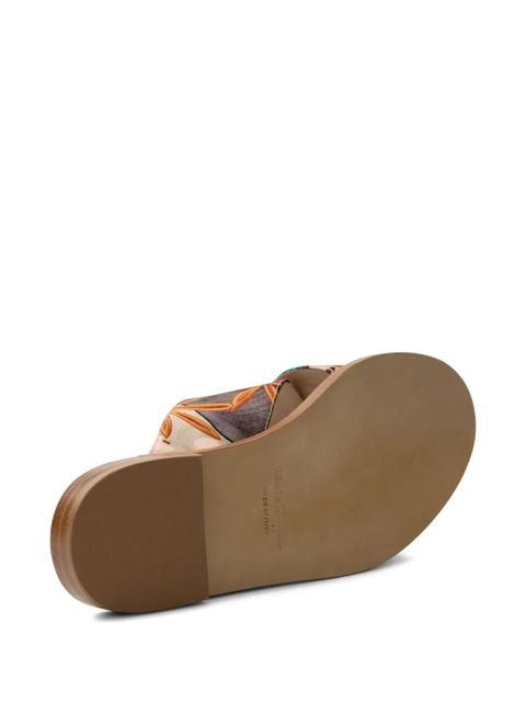 Ferragamo Giacky print flat sandals - Blue