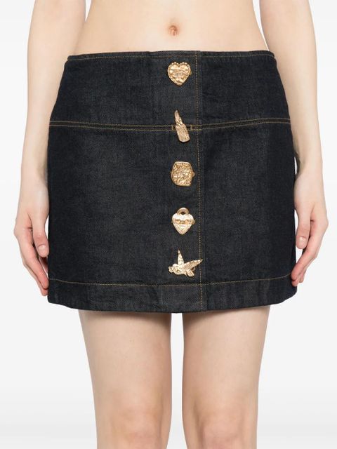 ZIMMERMANN crush denim mini skirt - Blue
