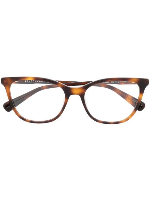 Longchamp tortoiseshell cat-eye-frame glasses - Brown - zdjęcie produktu nr 1