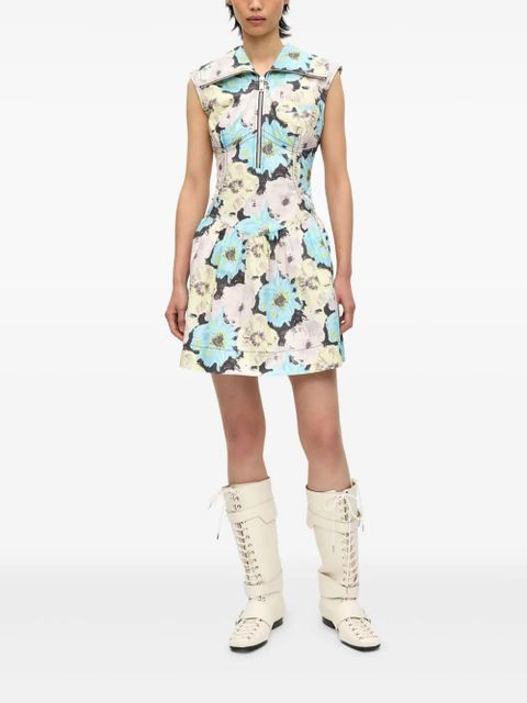 GANNI printed mini dress - Blue - zdjęcie produktu nr 2