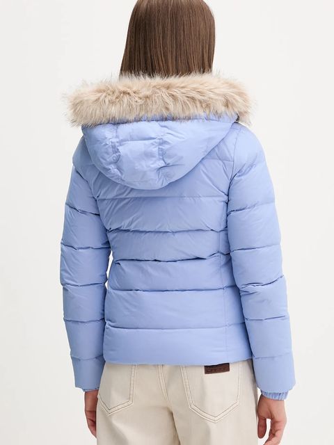 Tommy Jeans kurtka puchowa damska kolor beżowy DW0DW18312