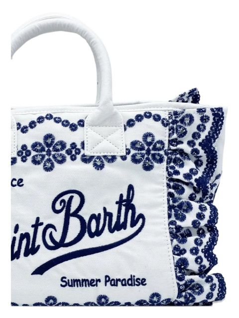MC2 Saint Barth embroidered-logo tote bag - White - zdjęcie produktu nr 2