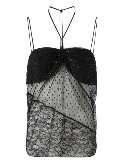 PINKO lace-paneled sequin blouse - Black - zdjęcie produktu nr 1