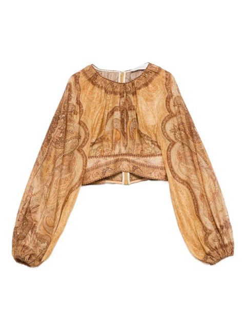 ZIMMERMANN Wanderlust printed blouse - Yellow - zdjęcie produktu nr 1