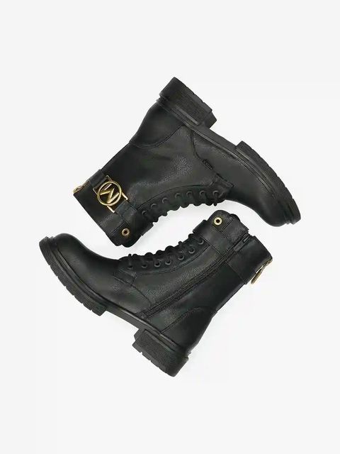 Mexx botki KIMBERLY GLAD damskie kolor czarny na płaskim obcasie MI001700853W