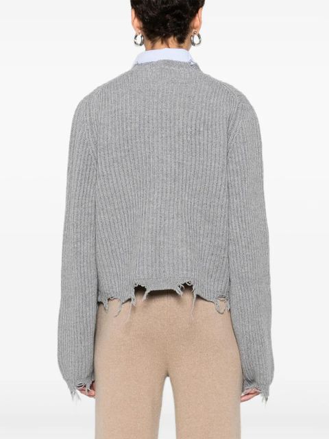 SOLOTRE ribbed-knit sweater - Grey