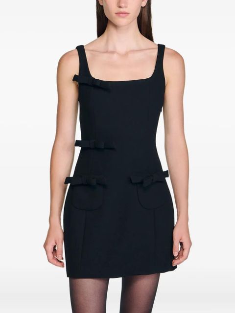 SANDRO bow pocket dress - Black