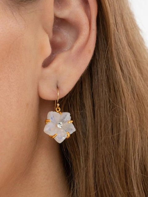 Jennifer Behr Lyanna floral drop earrings - White - zdjęcie produktu nr 2