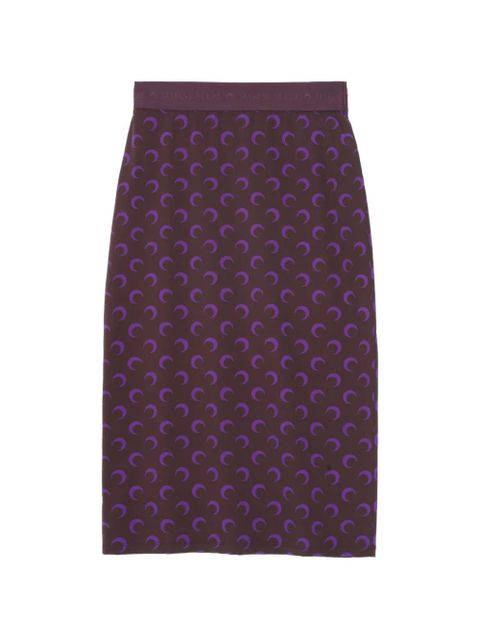 Marine Serre moon-print skirt - Purple - zdjęcie produktu nr 1