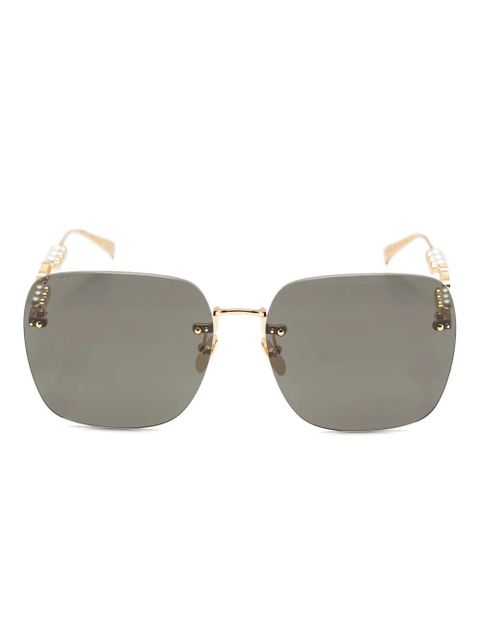 Gucci Eyewear rectangle-frame sunglass - Gold - zdjęcie produktu nr 1
