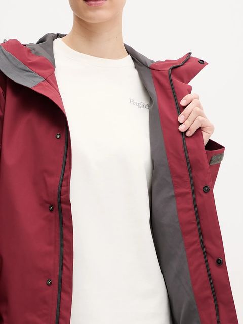 Haglöfs kurtka przeciwdeszczowa Breeze damska kolor bordowy 607681