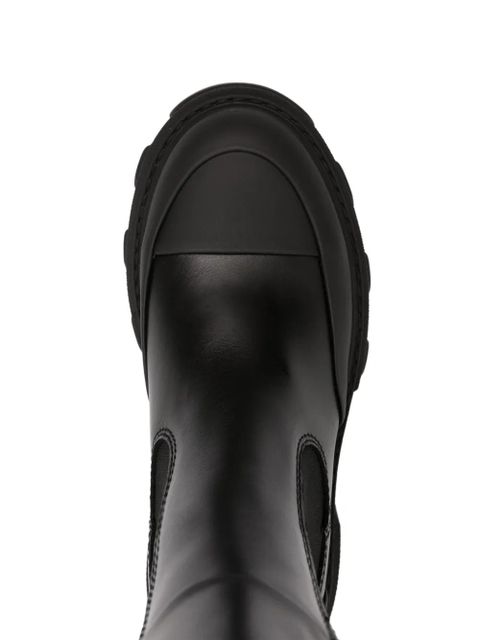 GANNI knee-high leather boots - Black