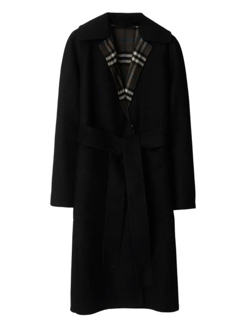 Burberry belted reversible wool coat - Black - zdjęcie produktu nr 1