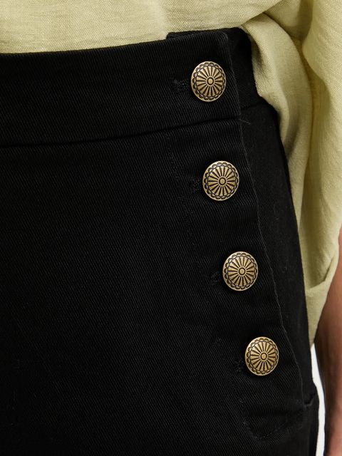 Answear.LAB szorty damskie kolor czarny gładkie high waist