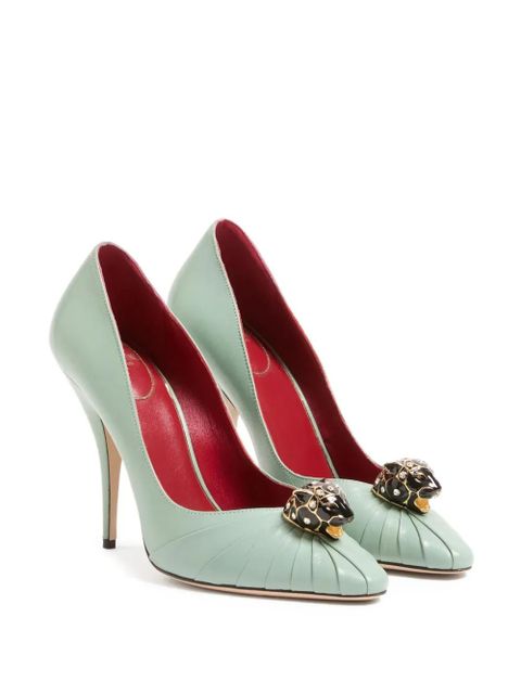 Valentino Garavani Panthea goatskin pumps - Green - zdjęcie produktu nr 2