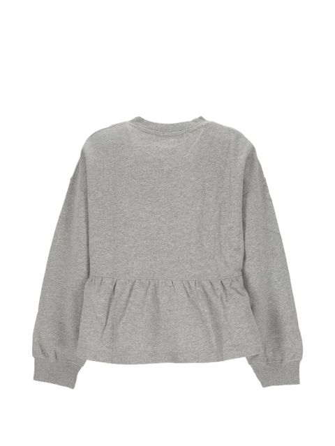 GANNI crew-neck ruffled sweatshirt - Grey - zdjęcie produktu nr 2