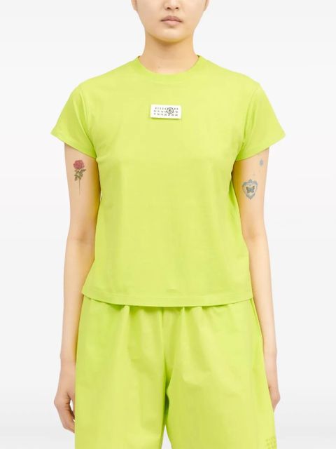 MM6 Maison Margiela number-motif cotton T-shirt - Green - zdjęcie produktu nr 2
