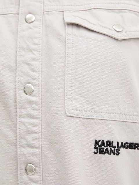 Karl Lagerfeld Jeans koszula jeansowa damska relaxed z kołnierzykiem klasycznym A4W11033