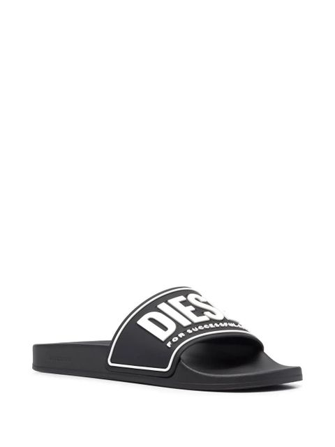 Diesel Sa-Mayemi CC logo-embossed slides - Black - zdjęcie produktu nr 2