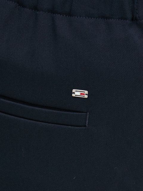 Tommy Hilfiger spodnie damskie kolor granatowy proste high waist WW0WW43632