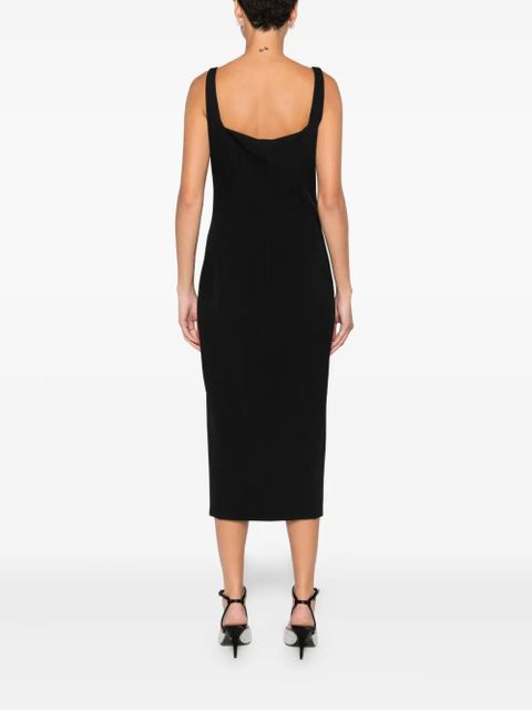 Blumarine rose-embellished dress - Black