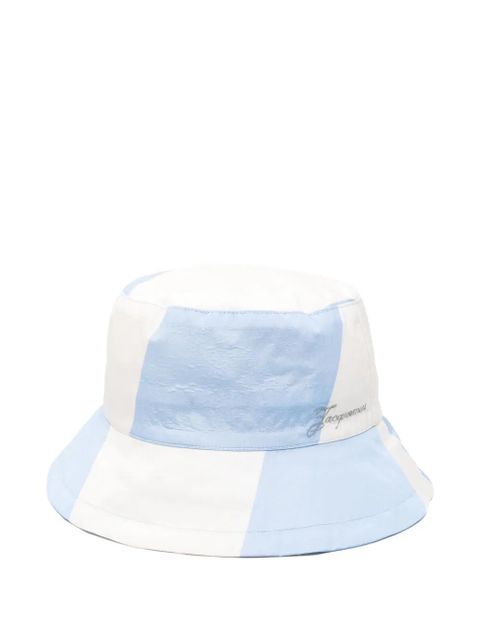 Jacquemus Le Bob Baluchon striped bucket hat - Blue - zdjęcie produktu nr 1