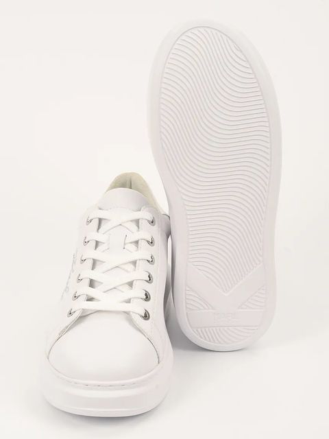 Karl Lagerfeld sneakersy skórzane KAPRI damskie kolor biały KL62518