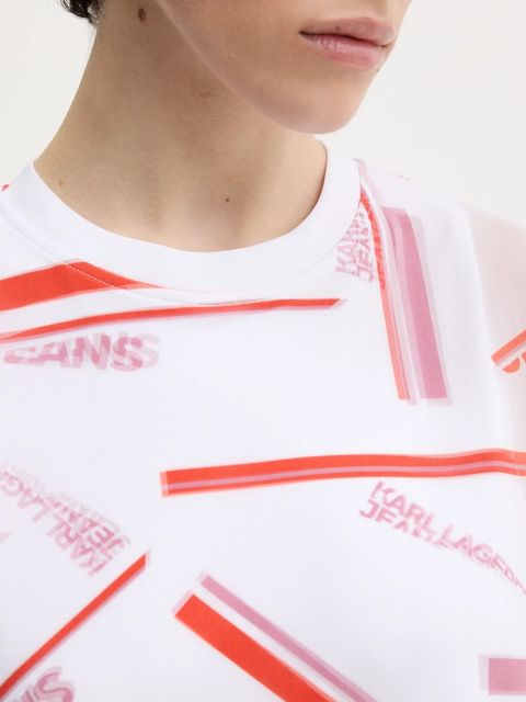 Karl Lagerfeld Jeans sukienka kolor biały mini prosta A2W13031