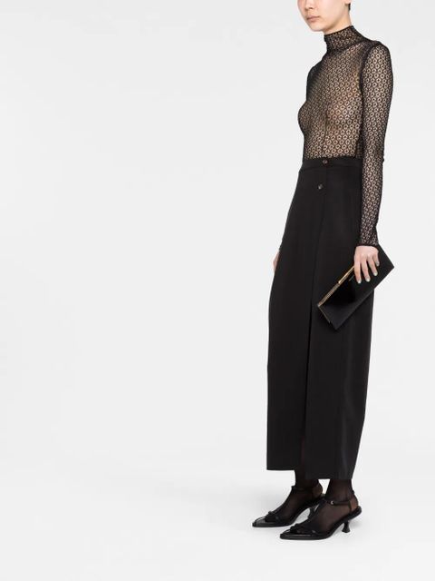 KHAITE Fena diamond-lace bodysuit - Black