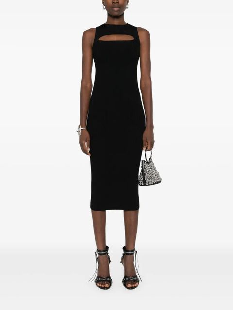 Alexander McQueen cut-out ribbed maxi dress - Black - zdjęcie produktu nr 2