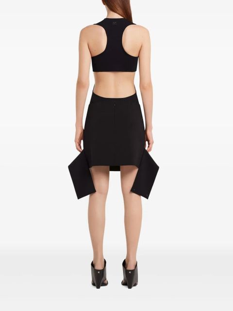 Courrèges belted mini skirt - Black