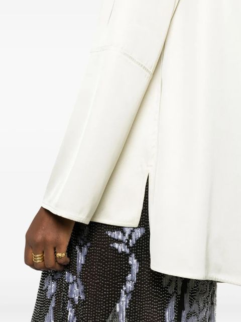 Jil Sander seam-detail crepe blouse - Neutrals